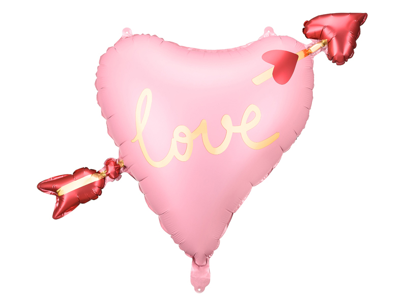 globo foil corazon rosa